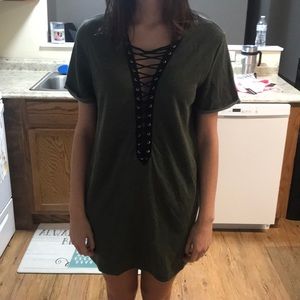 Lace Up Dress